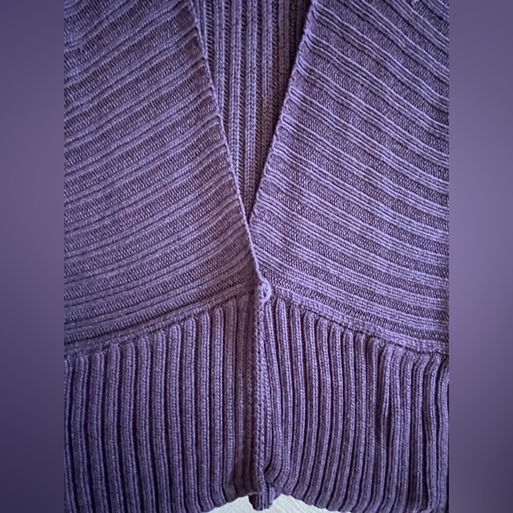 GAP Maroon Open-Front Ribbed Cardigan | Size M - Picture 2 of 9